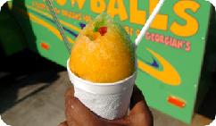 SNO BALLS, HAYNES BLVD, COLD, HOT DOGS, FUNNEL CAKES, NACHOS AND CHEESE, CREAM FLAVORS, CLEAR FLAVORS